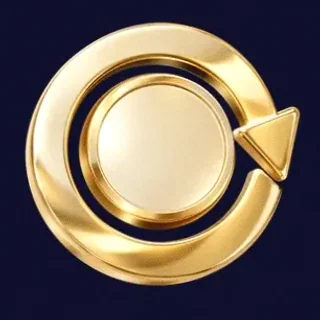Gold circular arrow — Slots Gallery